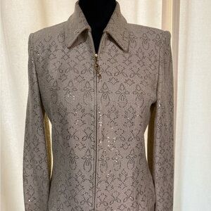 St. John gold suit with Elegant Pattern